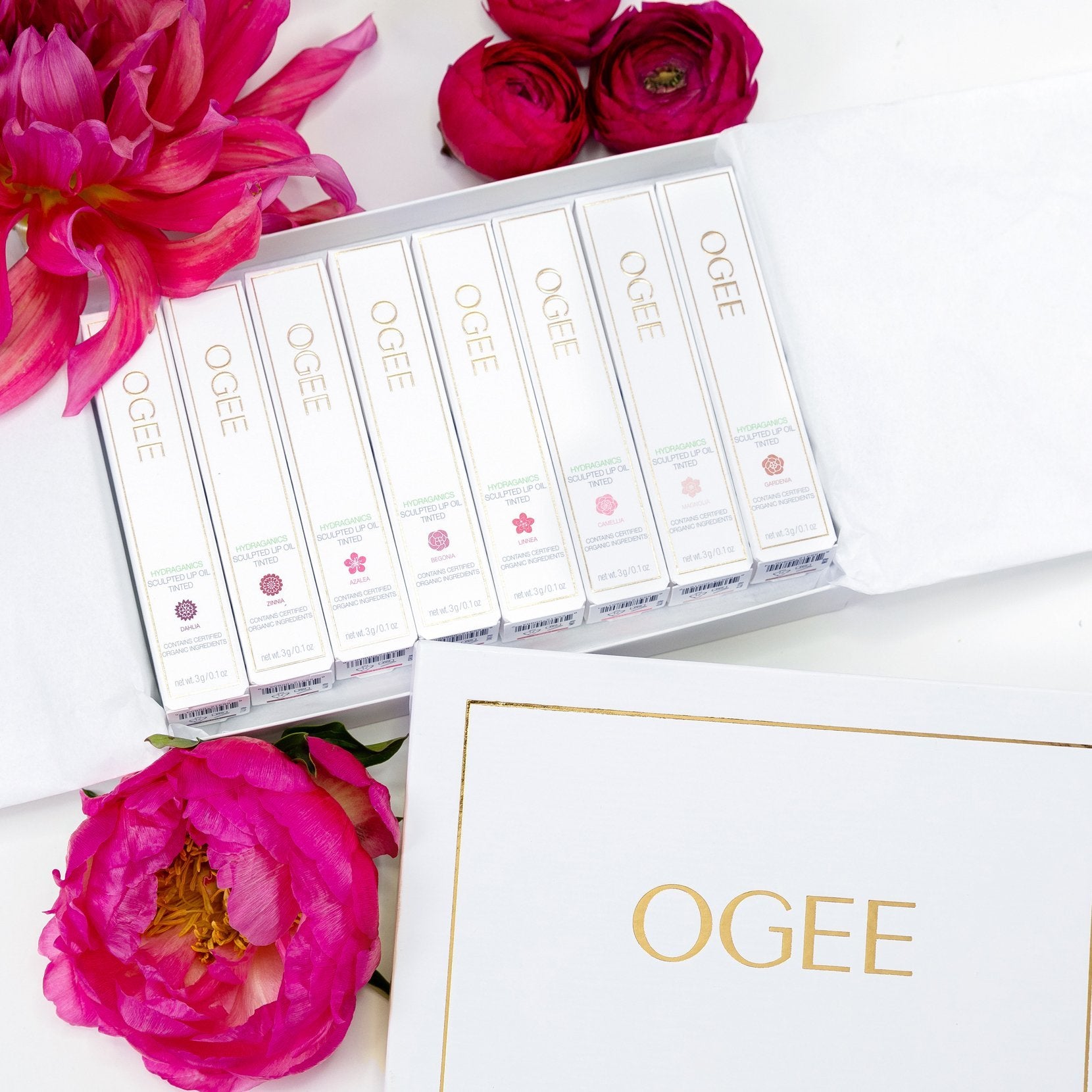 Lip Tints, Tinted Sculpted Lip Oils, Gift, Holiday Gift Sets, Christmas Gift Sets, Lip Stick, Tinted Lip Sticks, Lip Balm, Organic, Natural, Skincare, Ogee, Gift Box